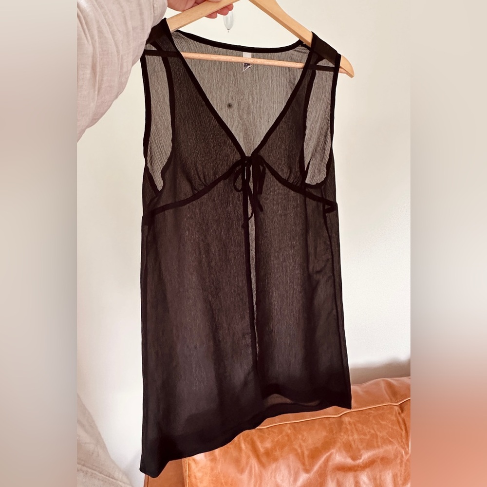 Black Christina Sleeveless Cover-up - Beach, Pool or evening - M